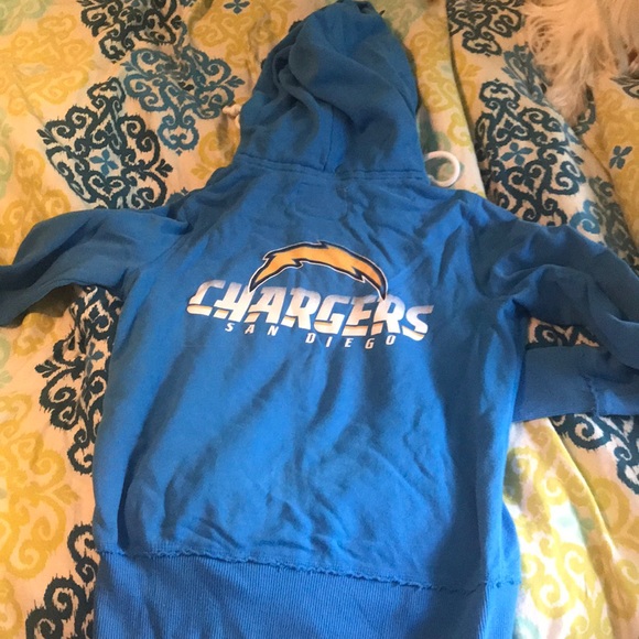 VICTORIAS SECRET PINK NFL SAN DIEGO /"CHARGERS/" FULL ZIP HOODIE NWT
